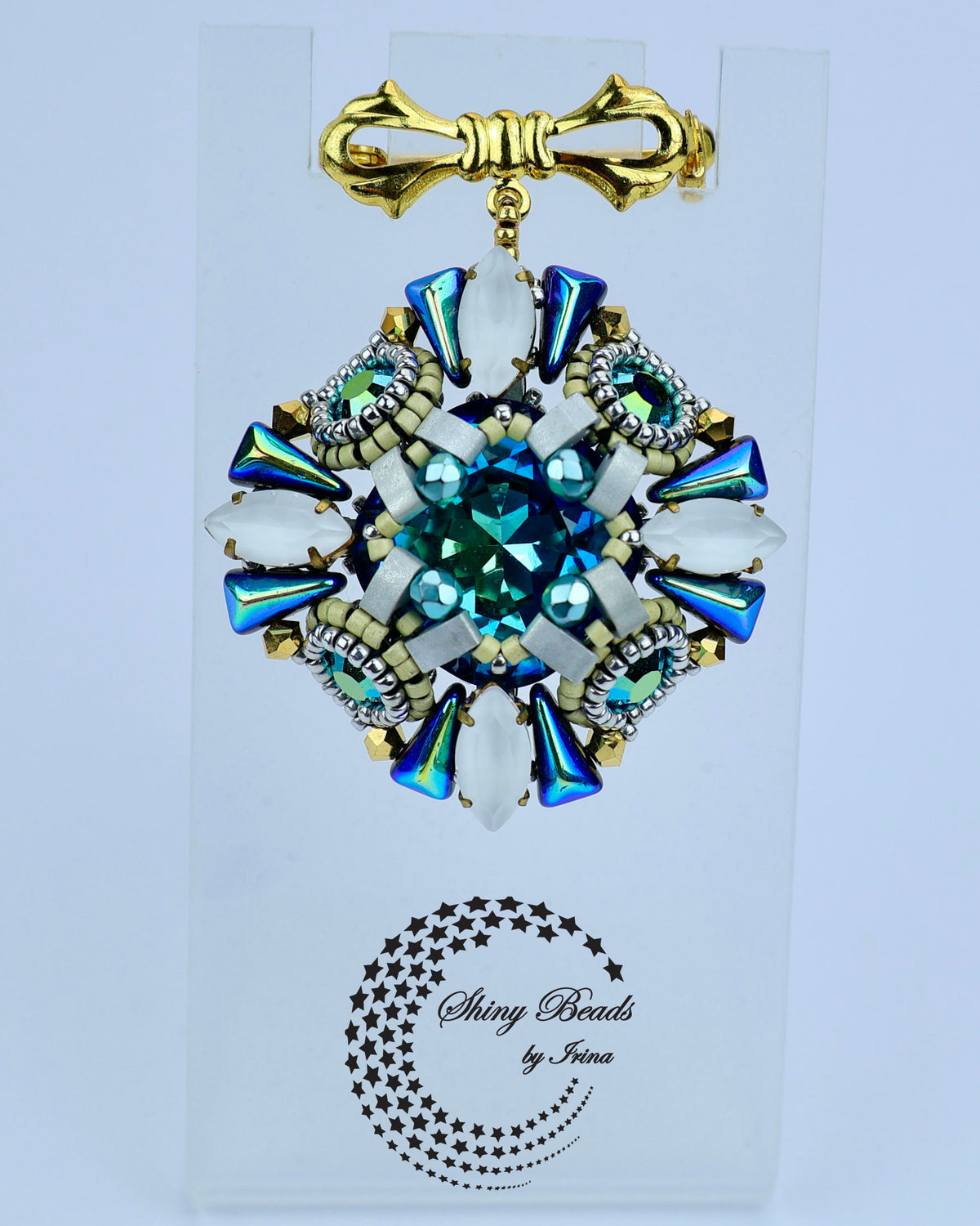 "FROZEN LAKE" BROOCH