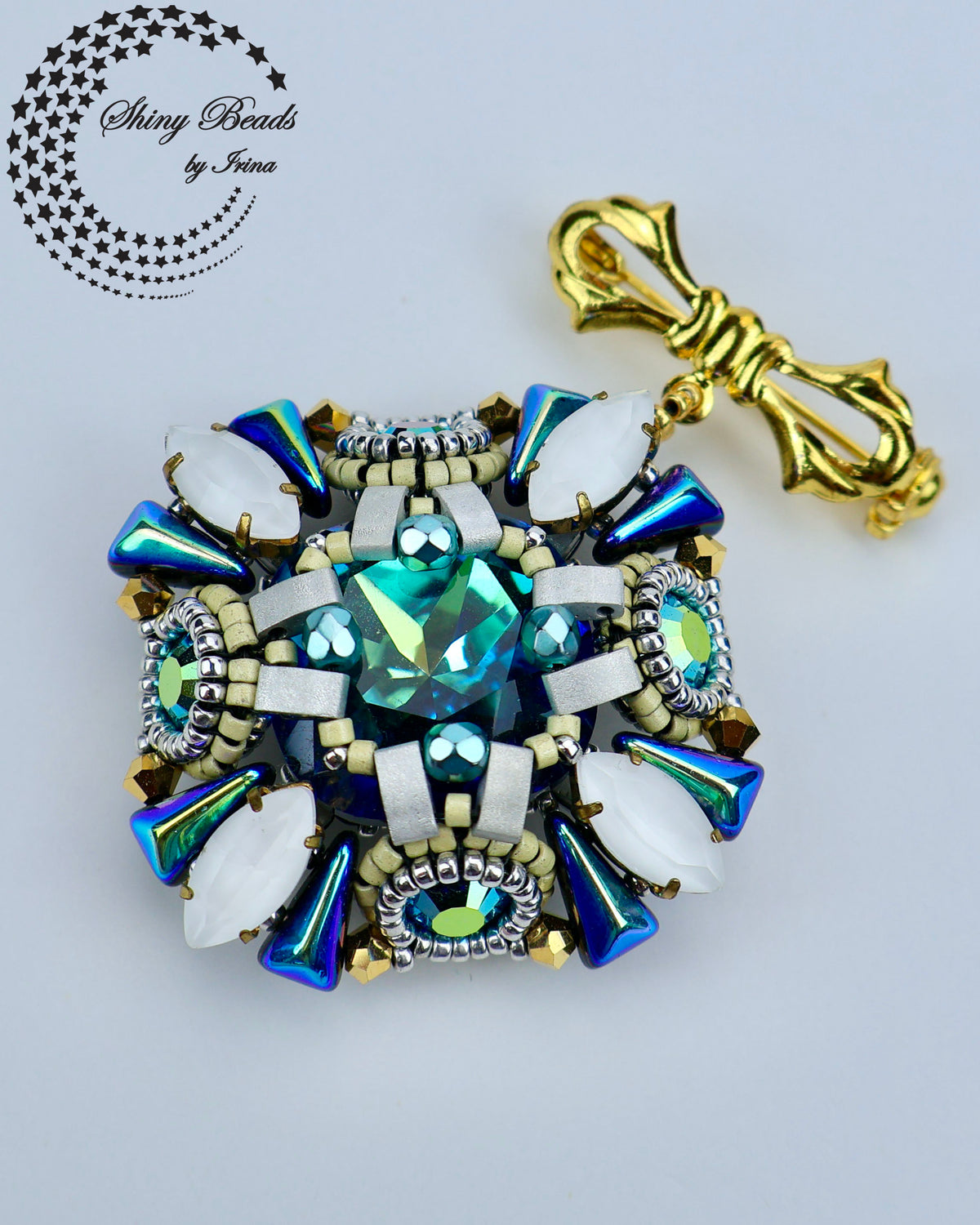 "FROZEN LAKE" BROOCH