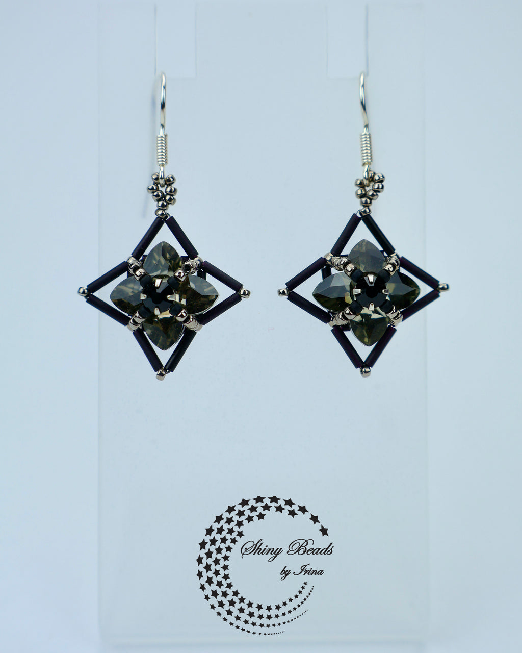 "FLOWER FIELDS BLACK" EARRINGS