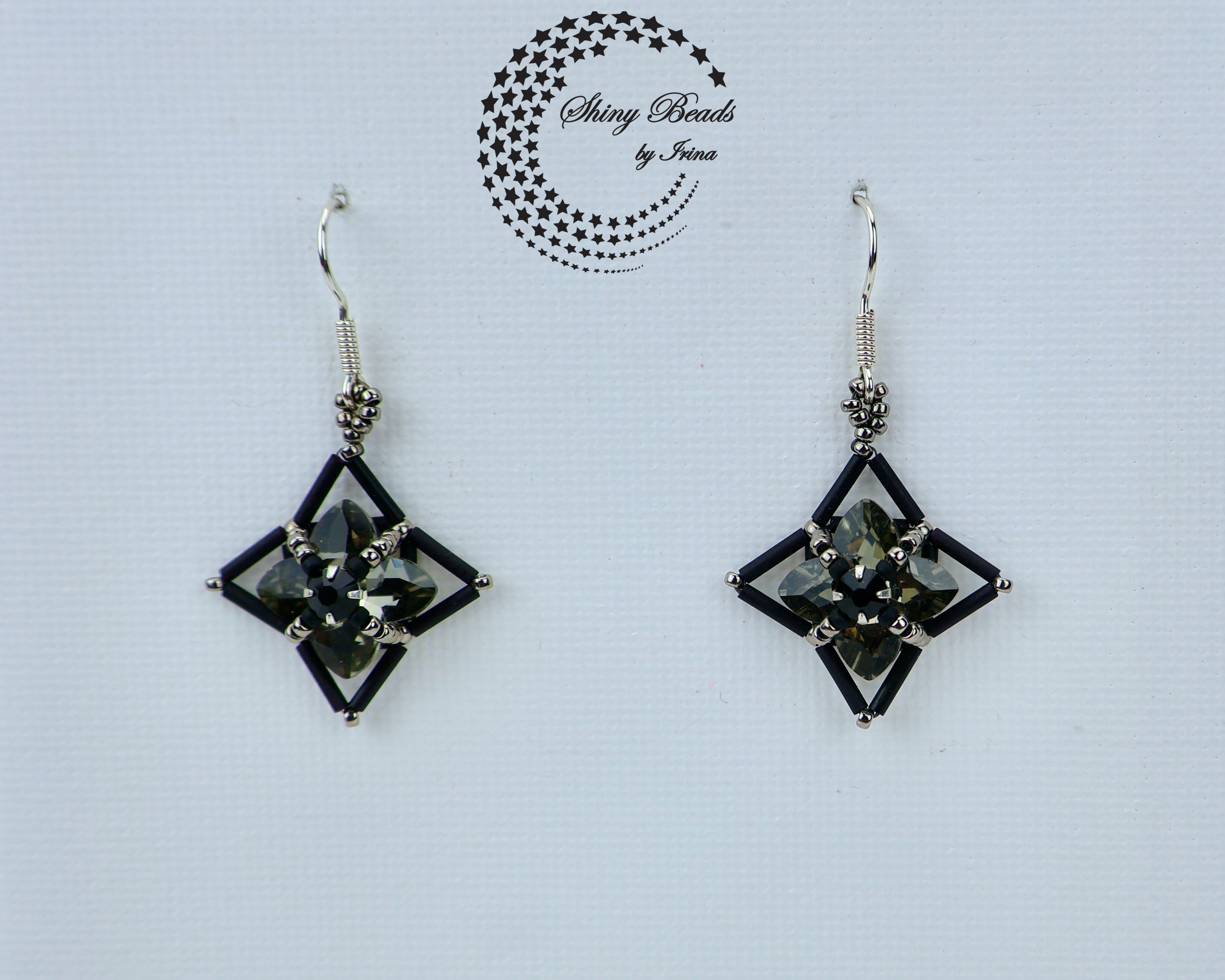 "FLOWER FIELDS BLACK" EARRINGS
