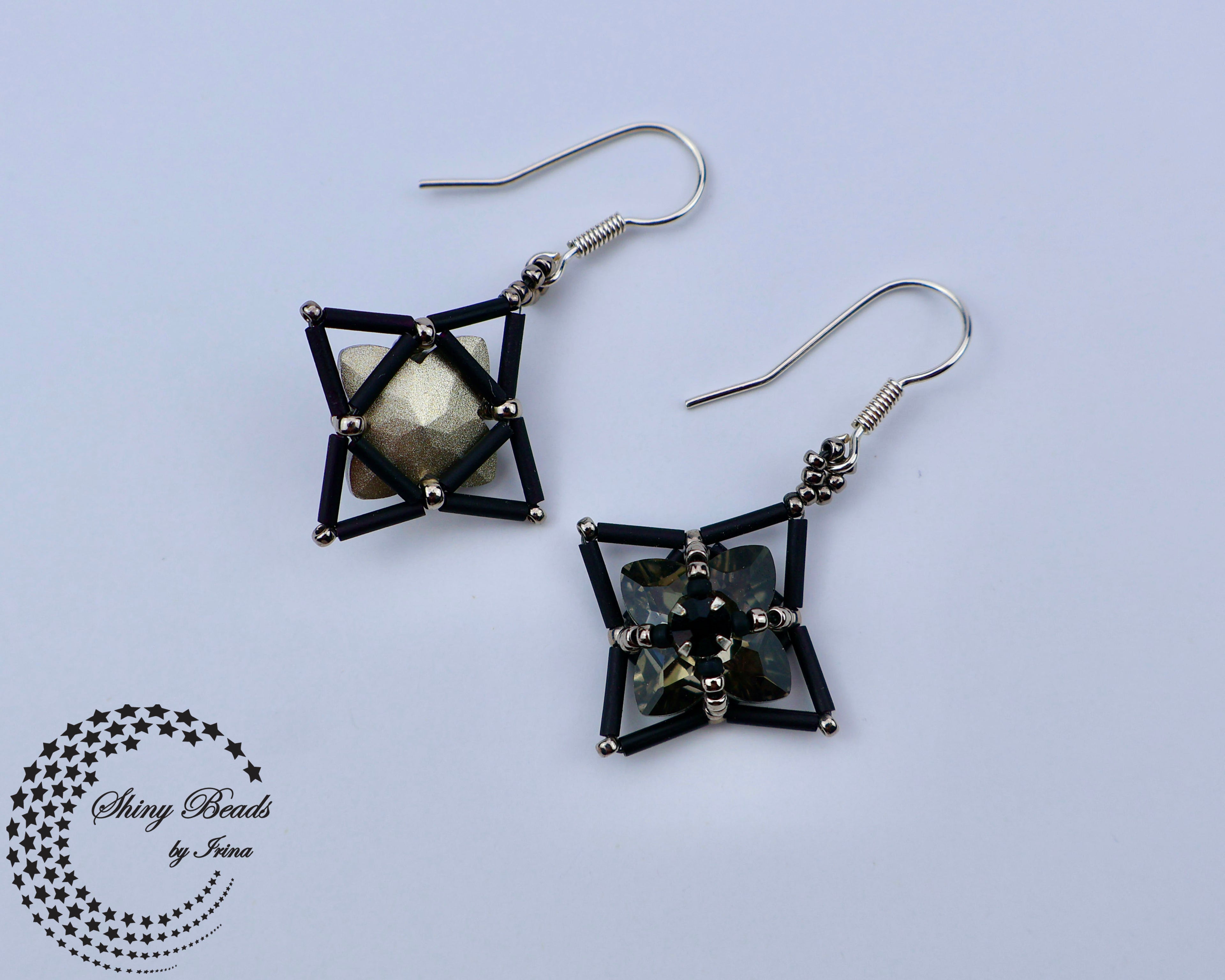 "FLOWER FIELDS BLACK" EARRINGS