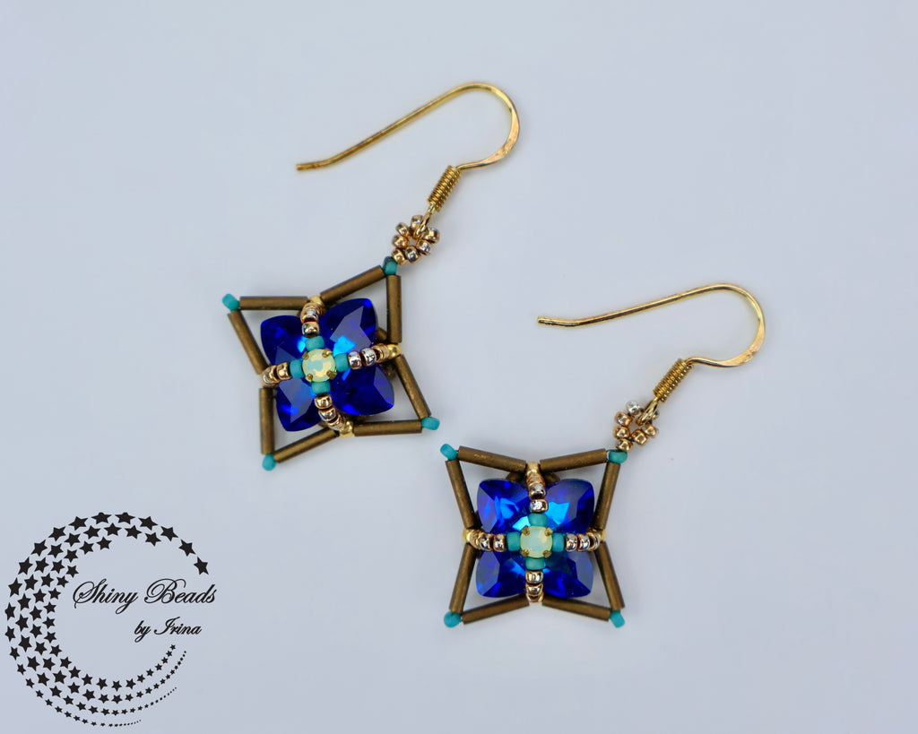 "FLOWER FIELDS BLUE" EARRINGS