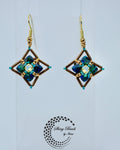 "FLOWER FIELDS TURQUOISE" EARRINGS