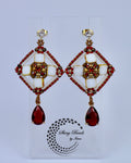 ''MOSAIC FLOWER'' EARRINGS
