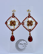''MOSAIC FLOWER'' EARRINGS