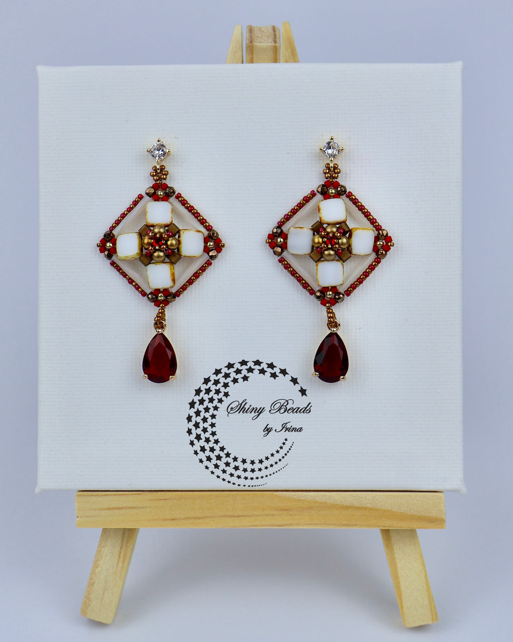 ''MOSAIC FLOWER'' EARRINGS