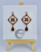 ''MOSAIC FLOWER'' EARRINGS