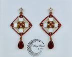 ''MOSAIC FLOWER'' EARRINGS