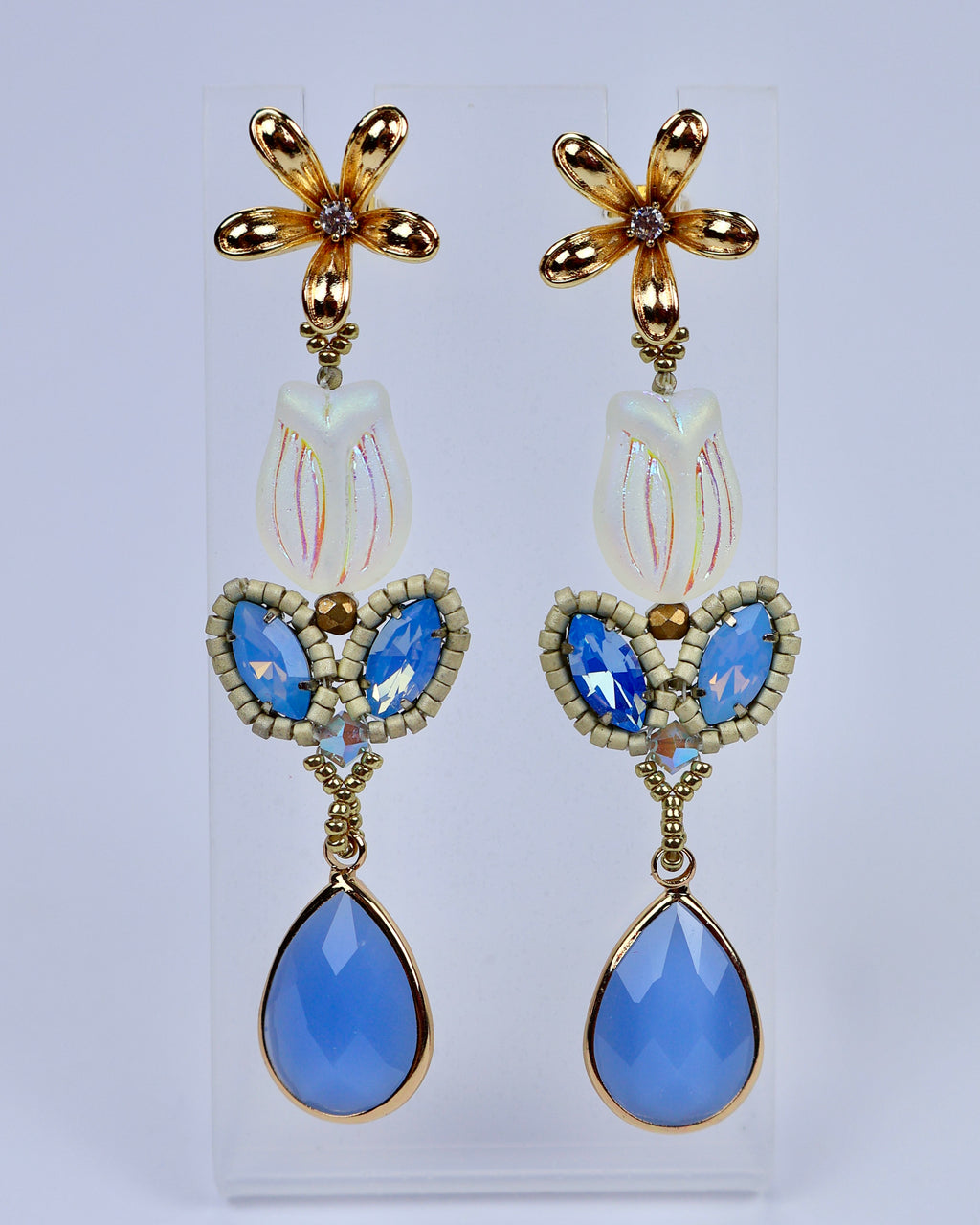 ''PINK DIAMOND'' EARRINGS