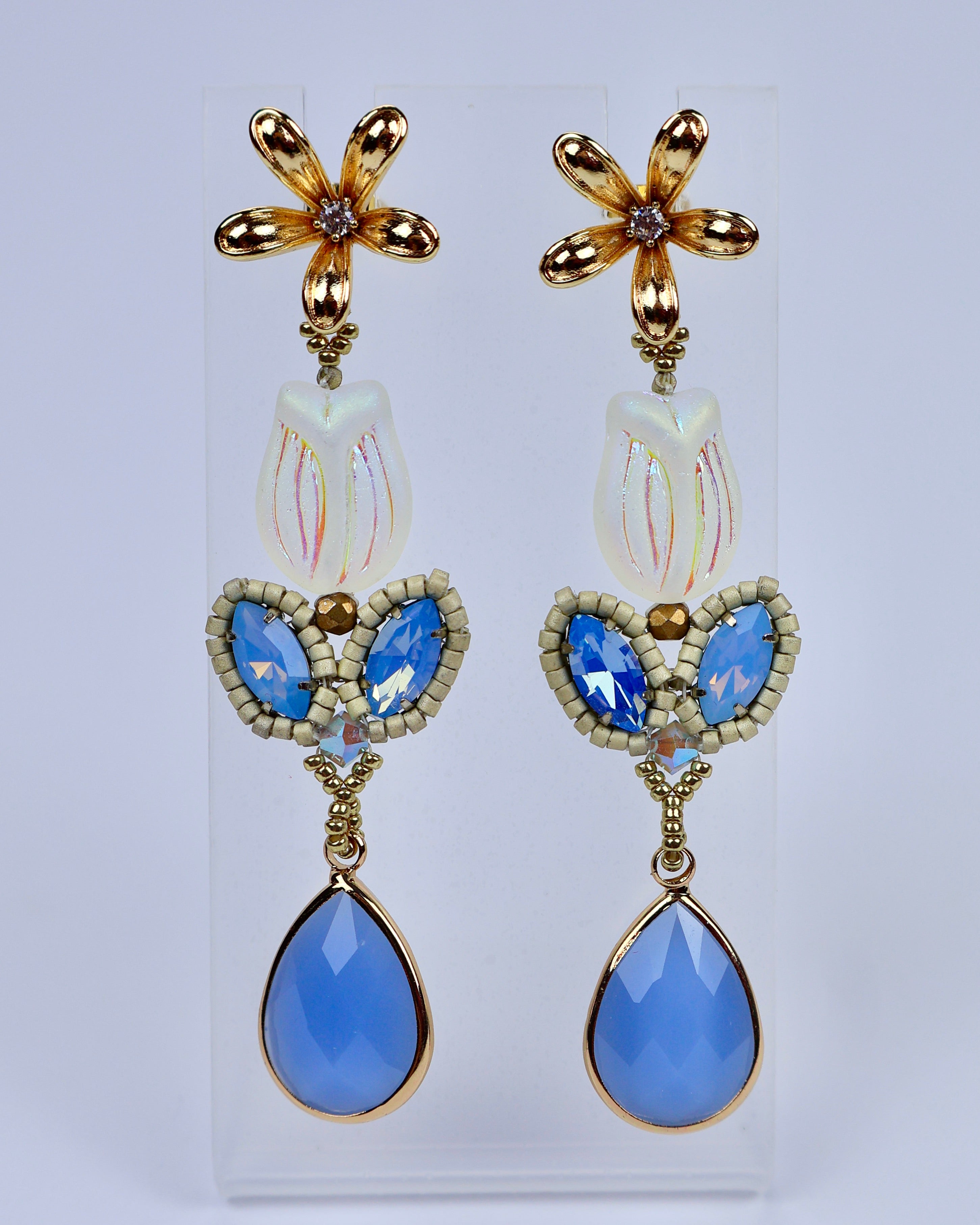 ''PINK DIAMOND'' EARRINGS