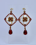 ''MOSAIC FLOWER'' EARRINGS