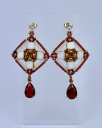 ''MOSAIC FLOWER'' EARRINGS