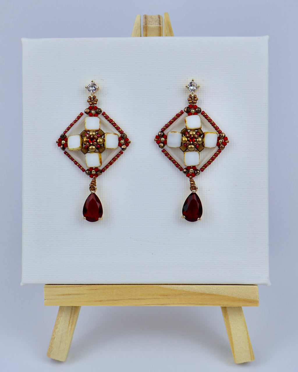 ''MOSAIC FLOWER'' EARRINGS