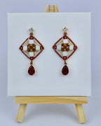 ''MOSAIC FLOWER'' EARRINGS