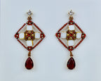 ''MOSAIC FLOWER'' EARRINGS